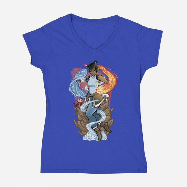 Avatar of the Water Tribe-womens v-neck tee-TrulyEpic