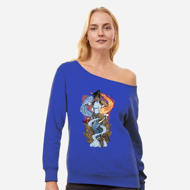 Avatar of the Water Tribe-womens off shoulder sweatshirt-TrulyEpic