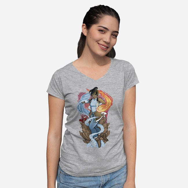 Avatar of the Water Tribe-womens v-neck tee-TrulyEpic
