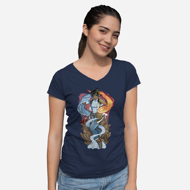 Avatar of the Water Tribe-womens v-neck tee-TrulyEpic