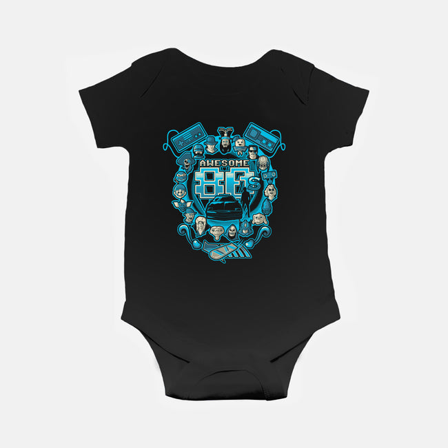 Awesome 80s-baby basic onesie-Letter_Q