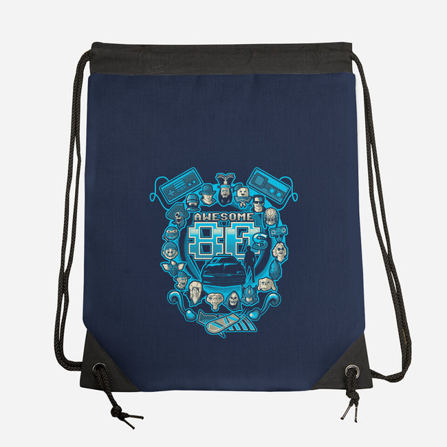 Awesome 80s-none drawstring bag-Letter_Q