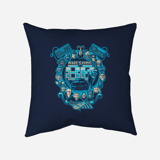 Awesome 80s-none removable cover w insert throw pillow-Letter_Q