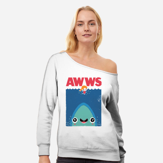 Awws-womens off shoulder sweatshirt-dinomike