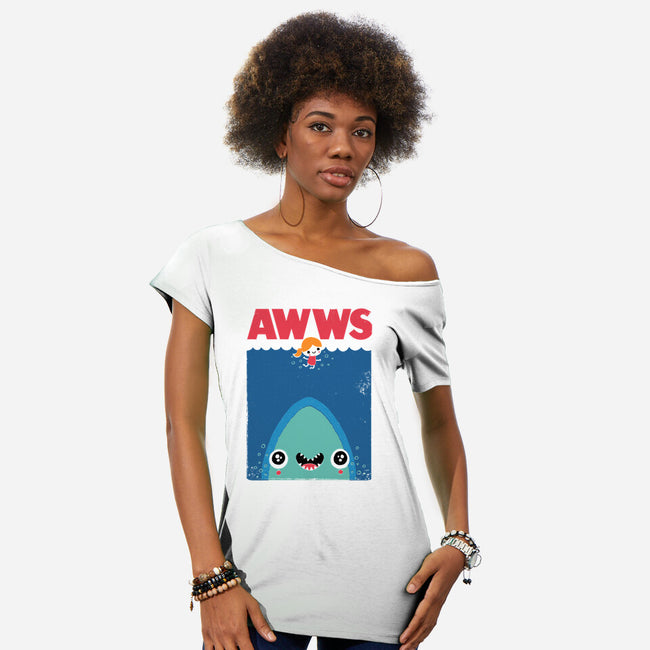 Awws-womens off shoulder tee-dinomike
