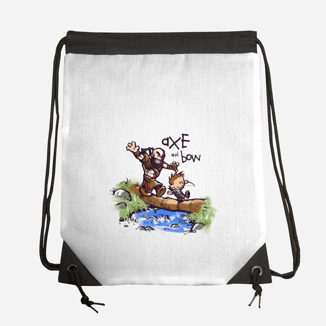 Axe & Bow-none drawstring bag-javiclodo