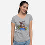 Axe & Bow-womens v-neck tee-javiclodo