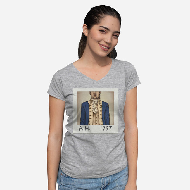 1757-womens v-neck tee-diha