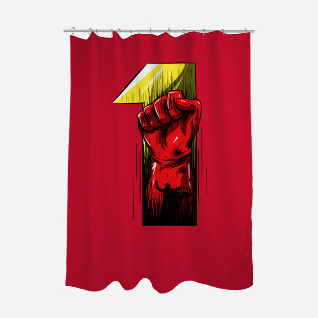 1 Punch!-none polyester shower curtain-Gil