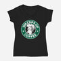 100 Cups of Coffee-womens v-neck tee-Barbadifuoco