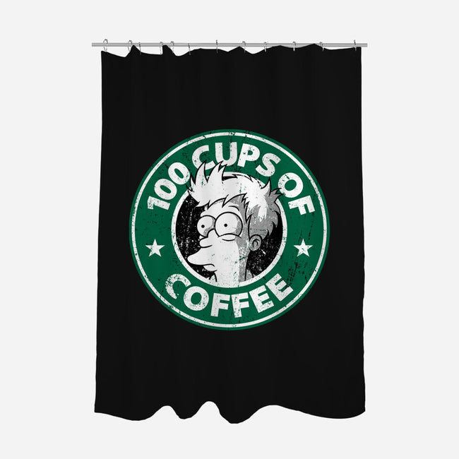 100 Cups of Coffee-none polyester shower curtain-Barbadifuoco