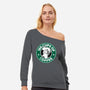 100 Cups of Coffee-womens off shoulder sweatshirt-Barbadifuoco