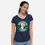 100 Cups of Coffee-womens v-neck tee-Barbadifuoco