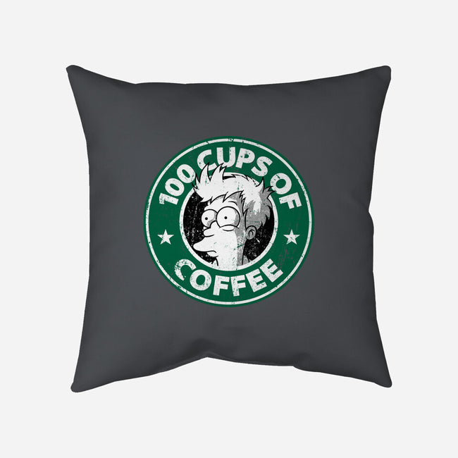 100 Cups of Coffee-none non-removable cover w insert throw pillow-Barbadifuoco