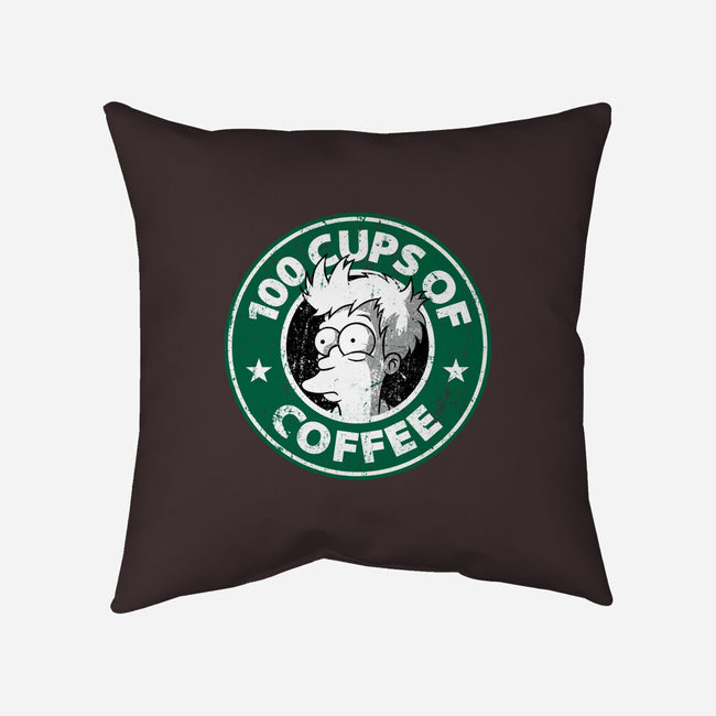 100 Cups of Coffee-none non-removable cover w insert throw pillow-Barbadifuoco