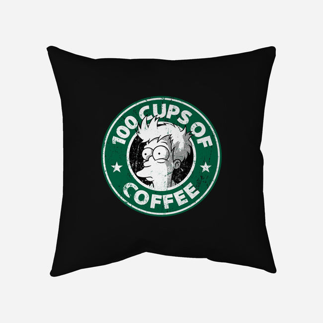 100 Cups of Coffee-none removable cover w insert throw pillow-Barbadifuoco