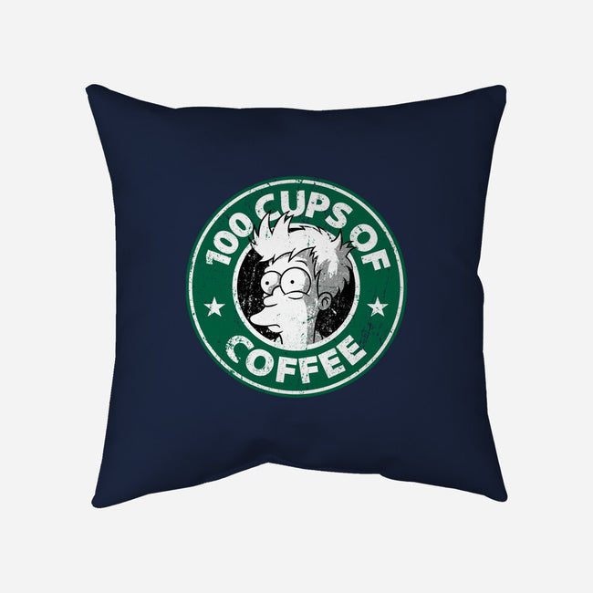 100 Cups of Coffee-none removable cover throw pillow-Barbadifuoco