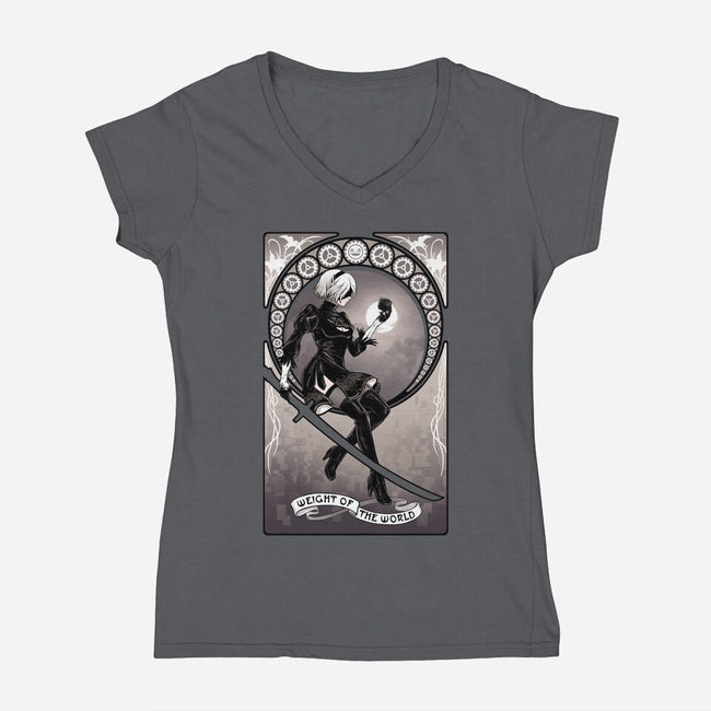 2B Or Not 2B-womens v-neck tee-jmcg