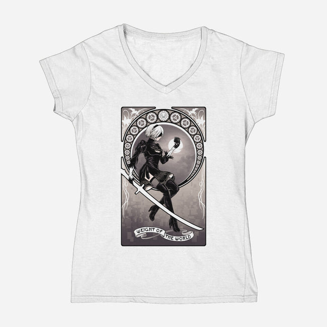 2B Or Not 2B-womens v-neck tee-jmcg