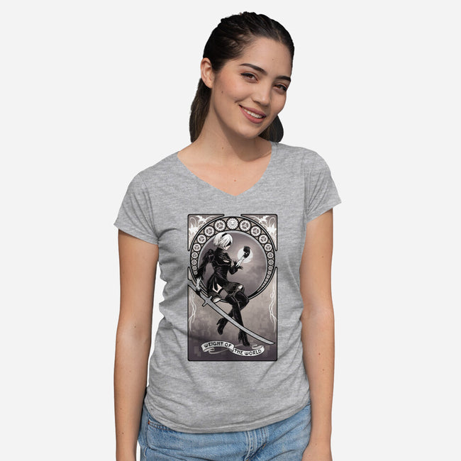 2B Or Not 2B-womens v-neck tee-jmcg
