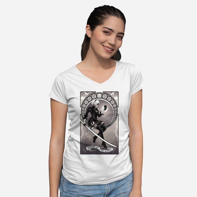 2B Or Not 2B-womens v-neck tee-jmcg