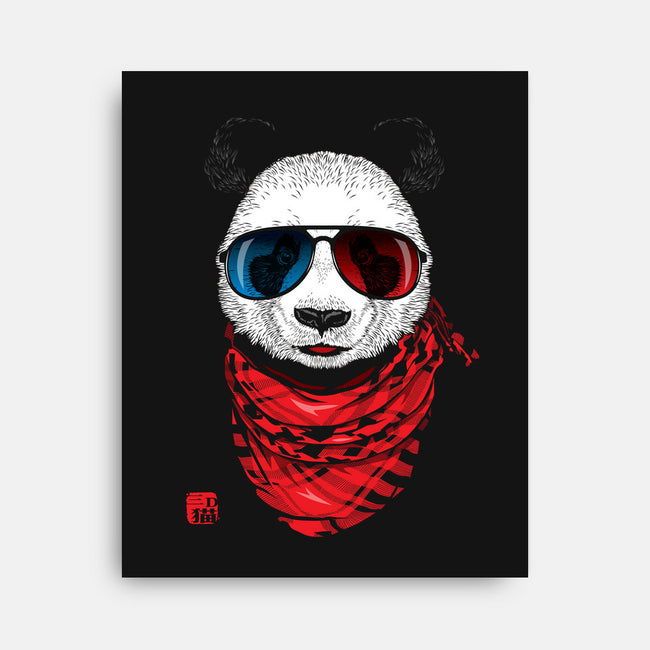 3D Panda-none stretched canvas-jun087