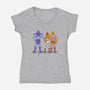 50 Shades Of Grayskull-womens v-neck tee-Madkobra