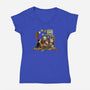 50 Years of the Doctor-womens v-neck tee-saqman