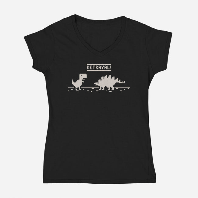 8 Bit Betrayal-womens v-neck tee-geekchic_tees