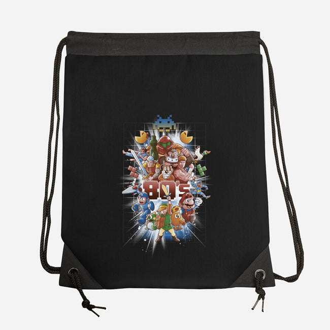 80's BEST FRIENDS-none drawstring bag-Skullpy