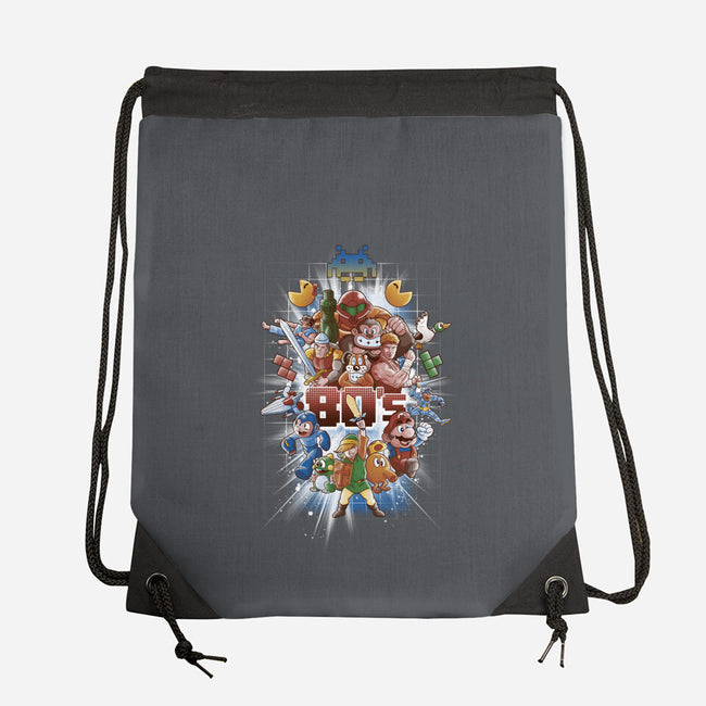 80's BEST FRIENDS-none drawstring bag-Skullpy