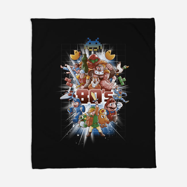 80's BEST FRIENDS-none fleece blanket-Skullpy