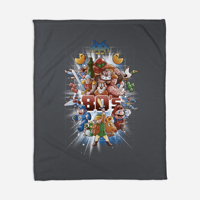 80's BEST FRIENDS-none fleece blanket-Skullpy