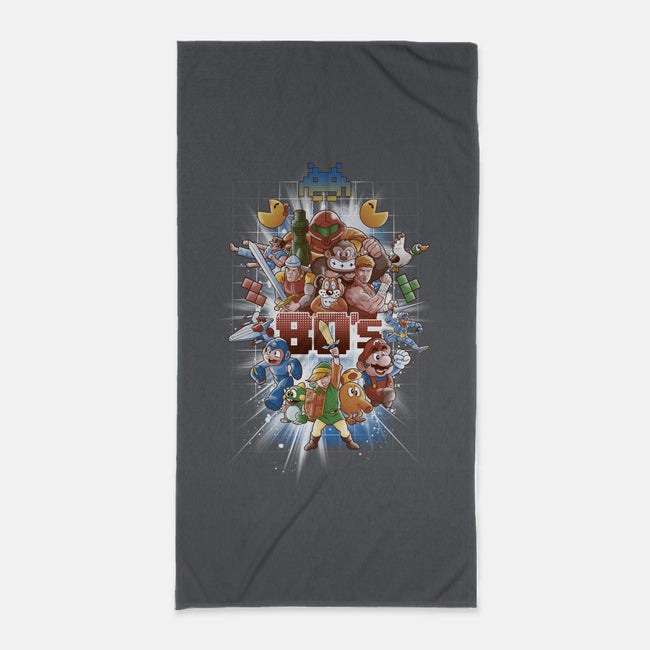 80's BEST FRIENDS-none beach towel-Skullpy