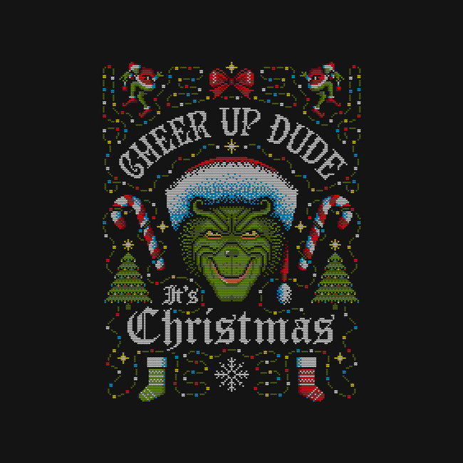 Cheer Up Dude, It's Christmas-womens off shoulder sweatshirt-stationjack