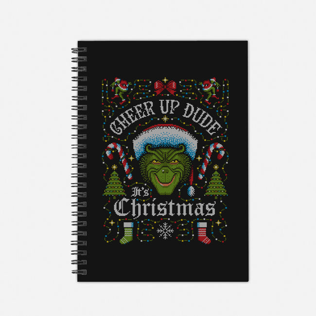 Cheer Up Dude, It's Christmas-none dot grid notebook-stationjack