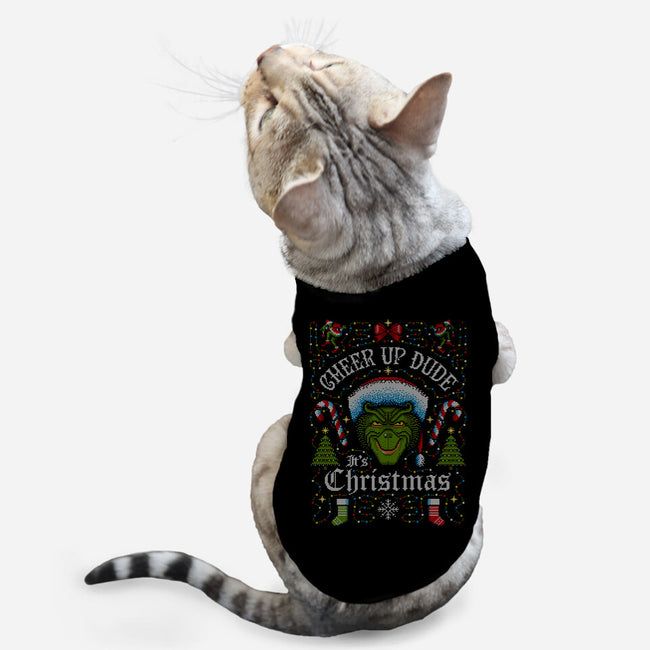 Cheer Up Dude, It's Christmas-cat basic pet tank-stationjack