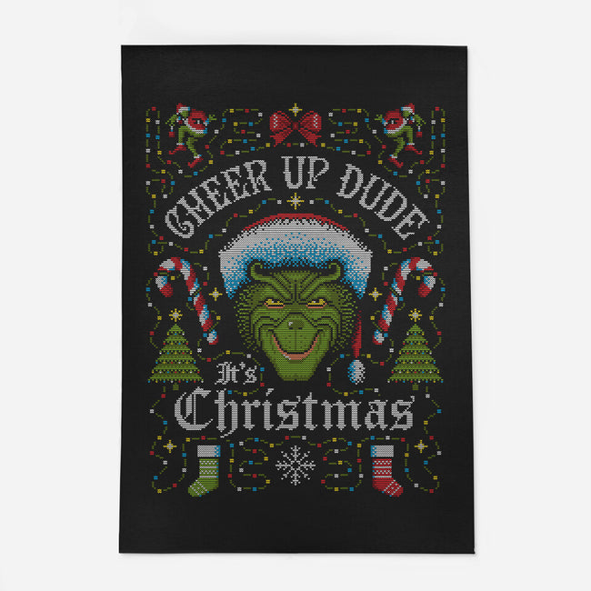 Cheer Up Dude, It's Christmas-none outdoor rug-stationjack