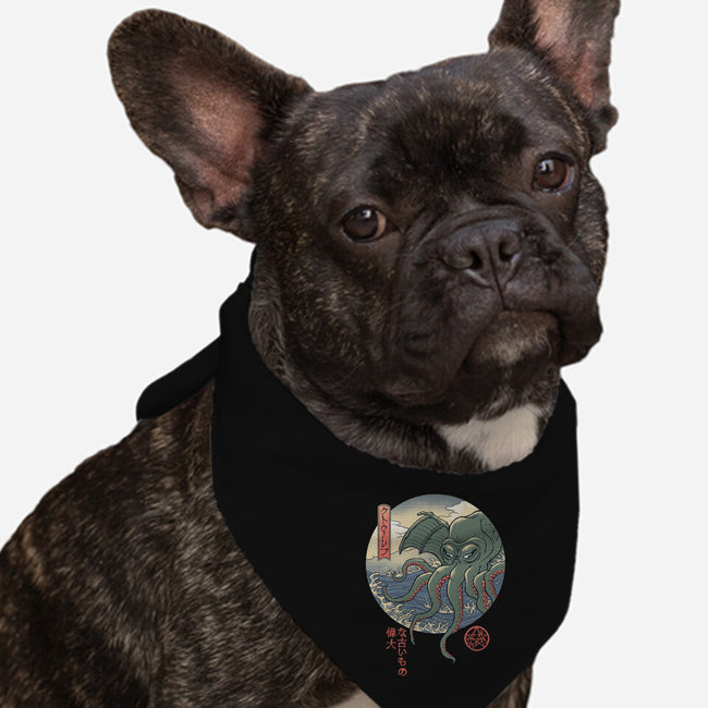 CTHULHU UKIYO-E-dog bandana pet collar-vp021