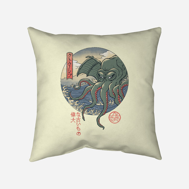 CTHULHU UKIYO-E-none removable cover w insert throw pillow-vp021