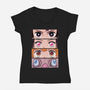 Demon Eyes-womens v-neck tee-danielmorris1993