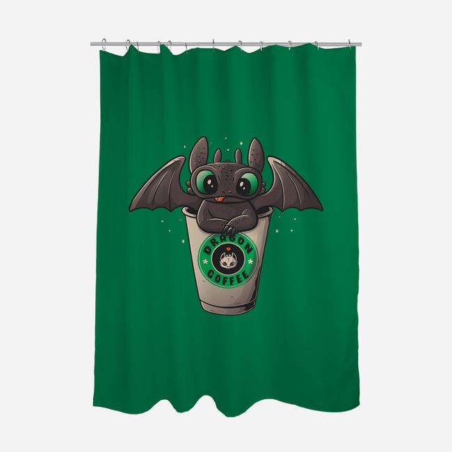 Dragon Coffee-none polyester shower curtain-eduely