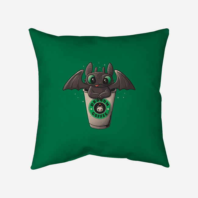 Dragon Coffee-none removable cover w insert throw pillow-eduely