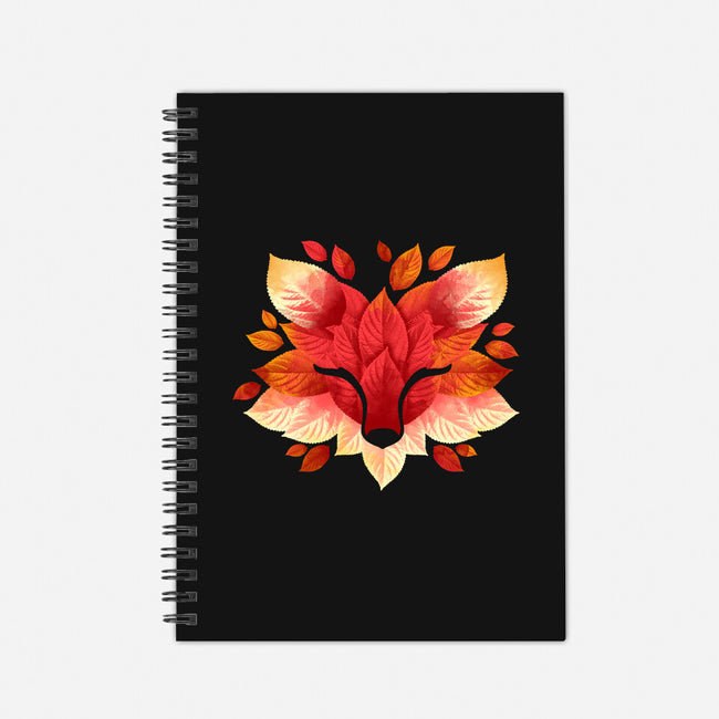Fox of Leaves-none dot grid notebook-NemiMakeit