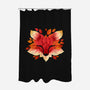 Fox of Leaves-none polyester shower curtain-NemiMakeit