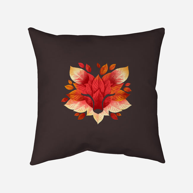 Fox of Leaves-none removable cover w insert throw pillow-NemiMakeit