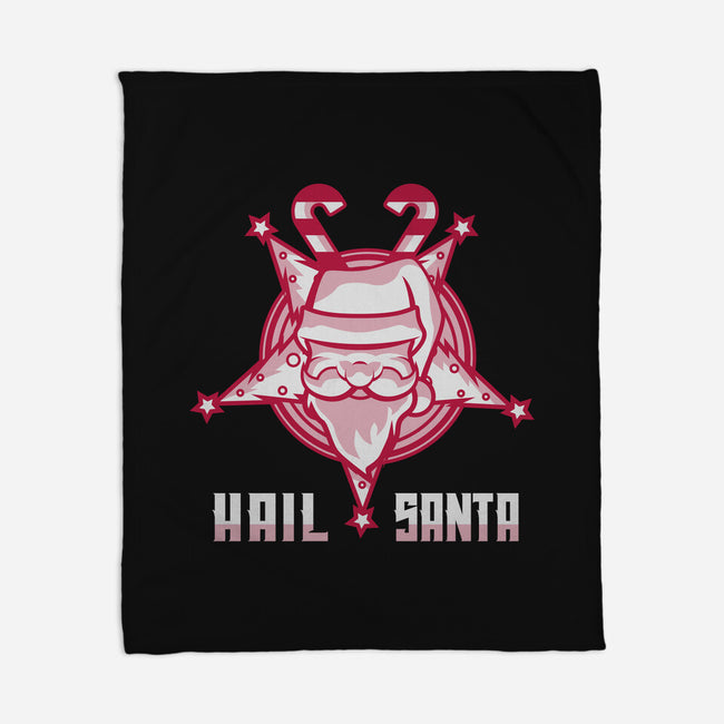 Hail Santa-none fleece blanket-jamesbattershill