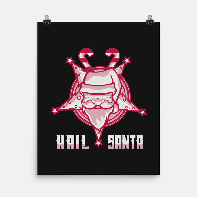 Hail Santa-none matte poster-jamesbattershill