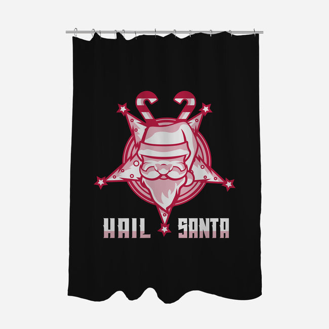 Hail Santa-none polyester shower curtain-jamesbattershill