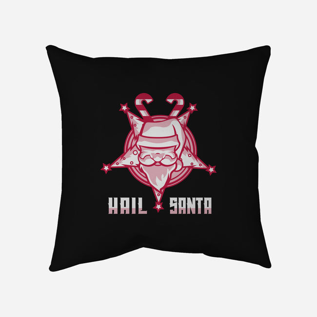 Hail Santa-none non-removable cover w insert throw pillow-jamesbattershill